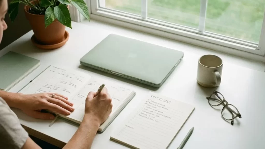 Organização e planejamento no dia a dia: agenda e listas como estratégias para adultos com TDAH.